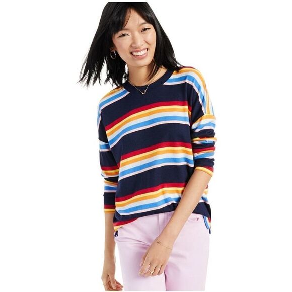 Style & Co Multi-Stripe Top - Picture 1 of 2
